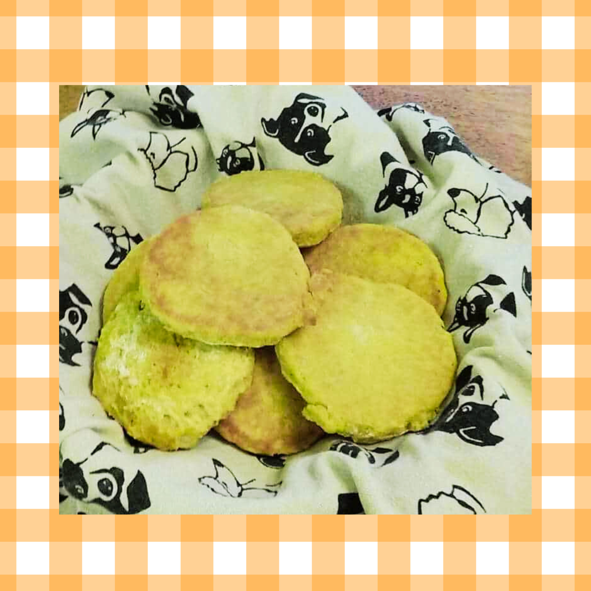 pumpkin biscuits in a bowl