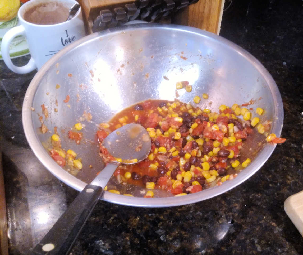 confetti salad is the filling for stuffed peppers without rice