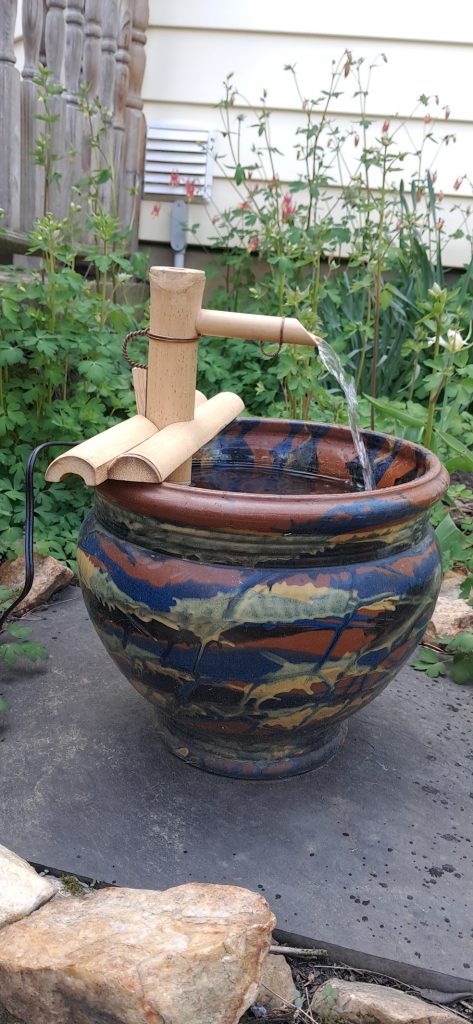 a bamboo fountain 